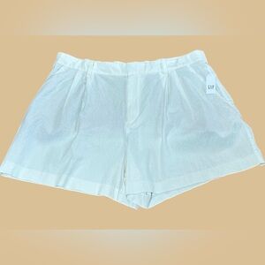 GAP 365 Linen Blend Shorts XL High Rise White Summer NWT
